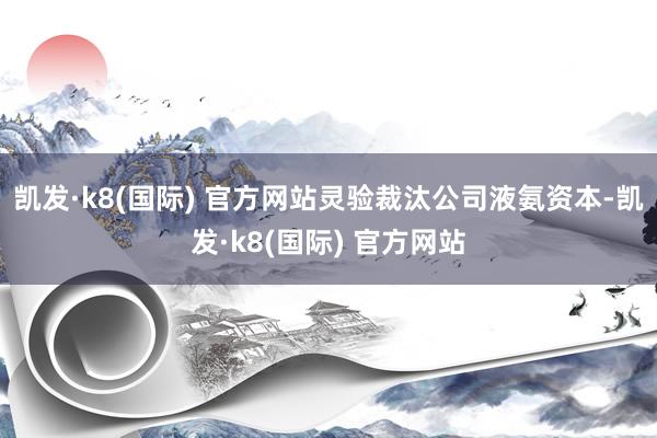 凯发·k8(国际) 官方网站灵验裁汰公司液氨资本-凯发·k8(国际) 官方网站
